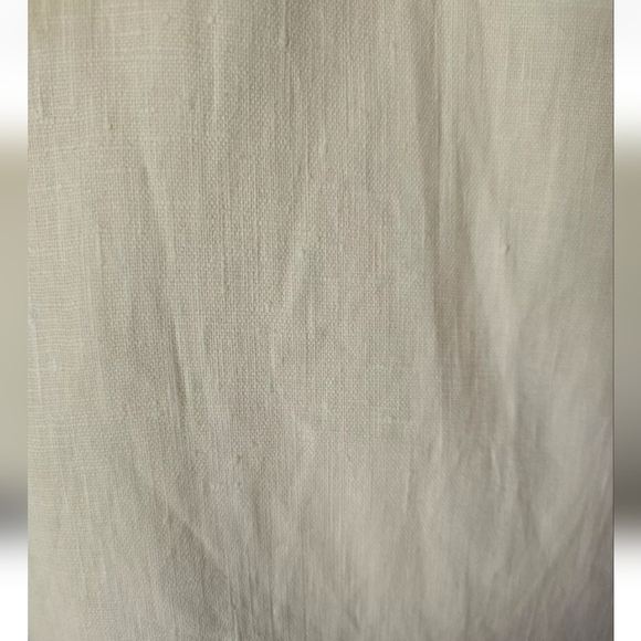 Celine Wide Leg 100% Linen Pants Wrap Waist Cream (Pale Yellow) Size 40 (US 12) - Picture 4 of 7